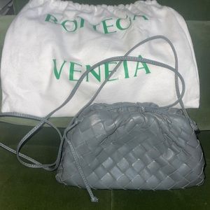 Authentic Bottega Veneta Mini Pouch Intrecciato Crossbody Bag